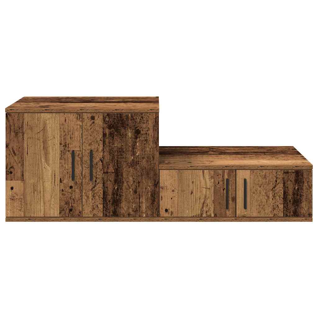 Opbergkast 2 pcs Oudhout 103 x 41 x 40 cm Bewerkt hout is nu te koop bij PeponiXL, paradijselijk wonen!