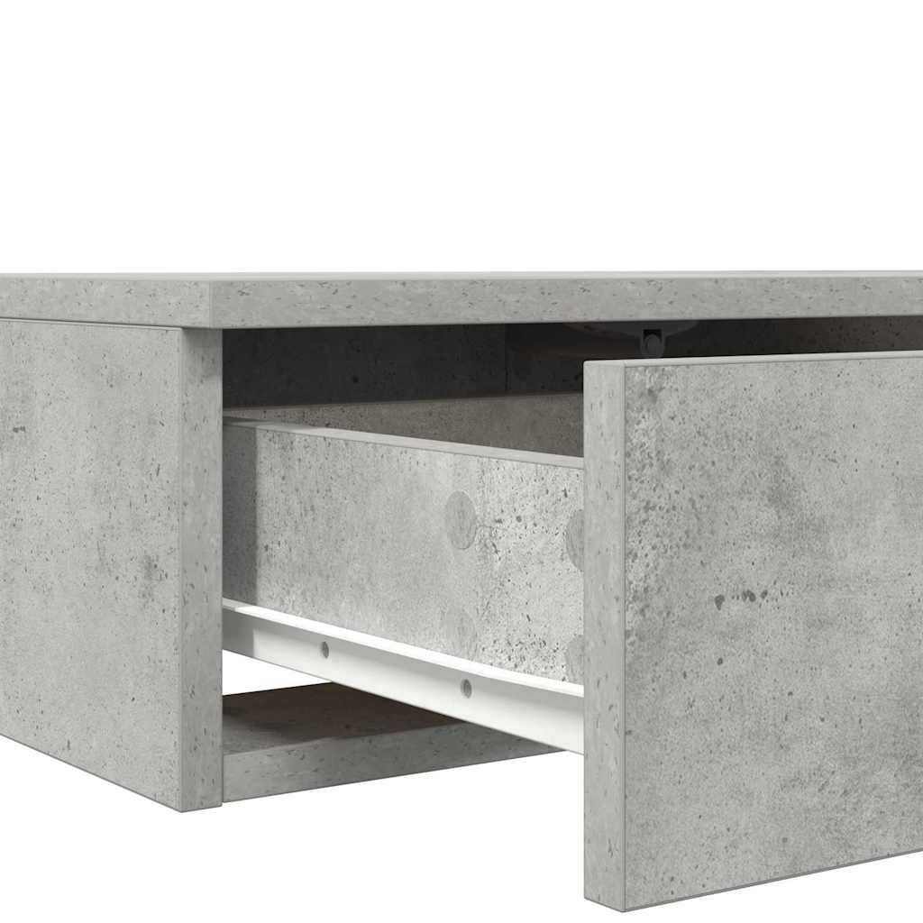 Bedlades met lade Beton Grijs 100 x 36,5 x 16,5 cm Bewerkt hout is nu te koop bij PeponiXL, paradijselijk wonen!
