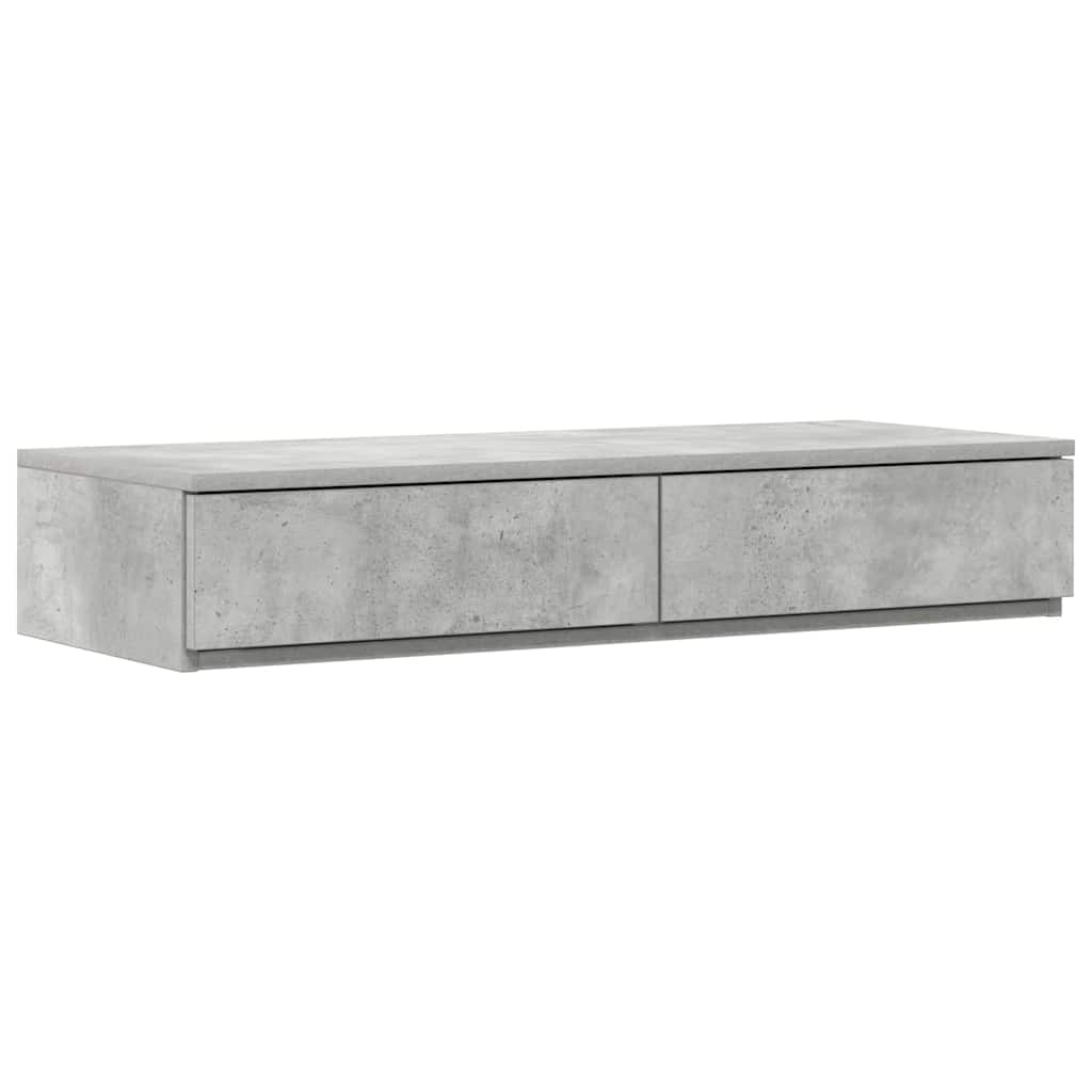 Bedlades met lade Beton Grijs 100 x 36,5 x 16,5 cm Bewerkt hout is nu te koop bij PeponiXL, paradijselijk wonen!