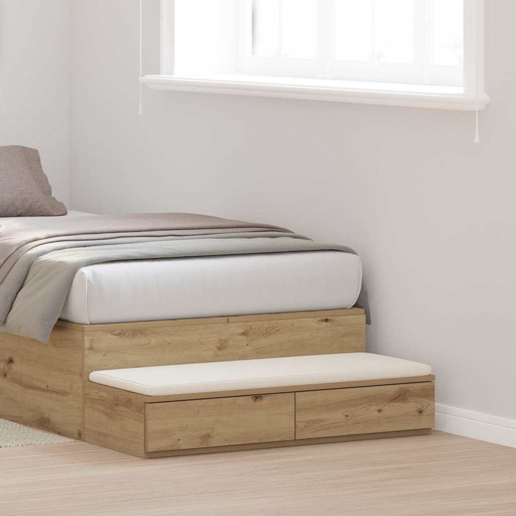 Bedlades Artisan Eiken 100 x 36,5 x 16,5 cm Bewerkt hout is nu te koop bij PeponiXL, paradijselijk wonen!