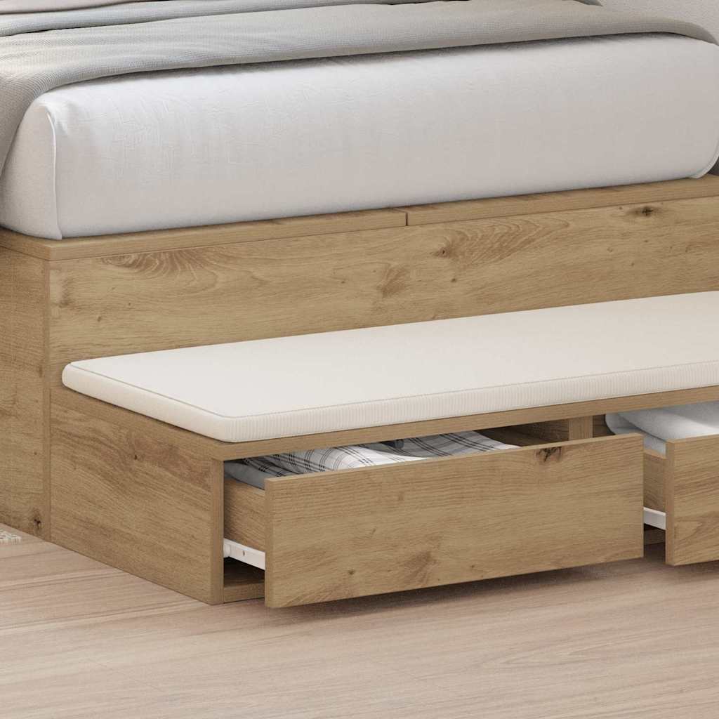 Bedlades Artisan Eiken 100 x 36,5 x 16,5 cm Bewerkt hout is nu te koop bij PeponiXL, paradijselijk wonen!
