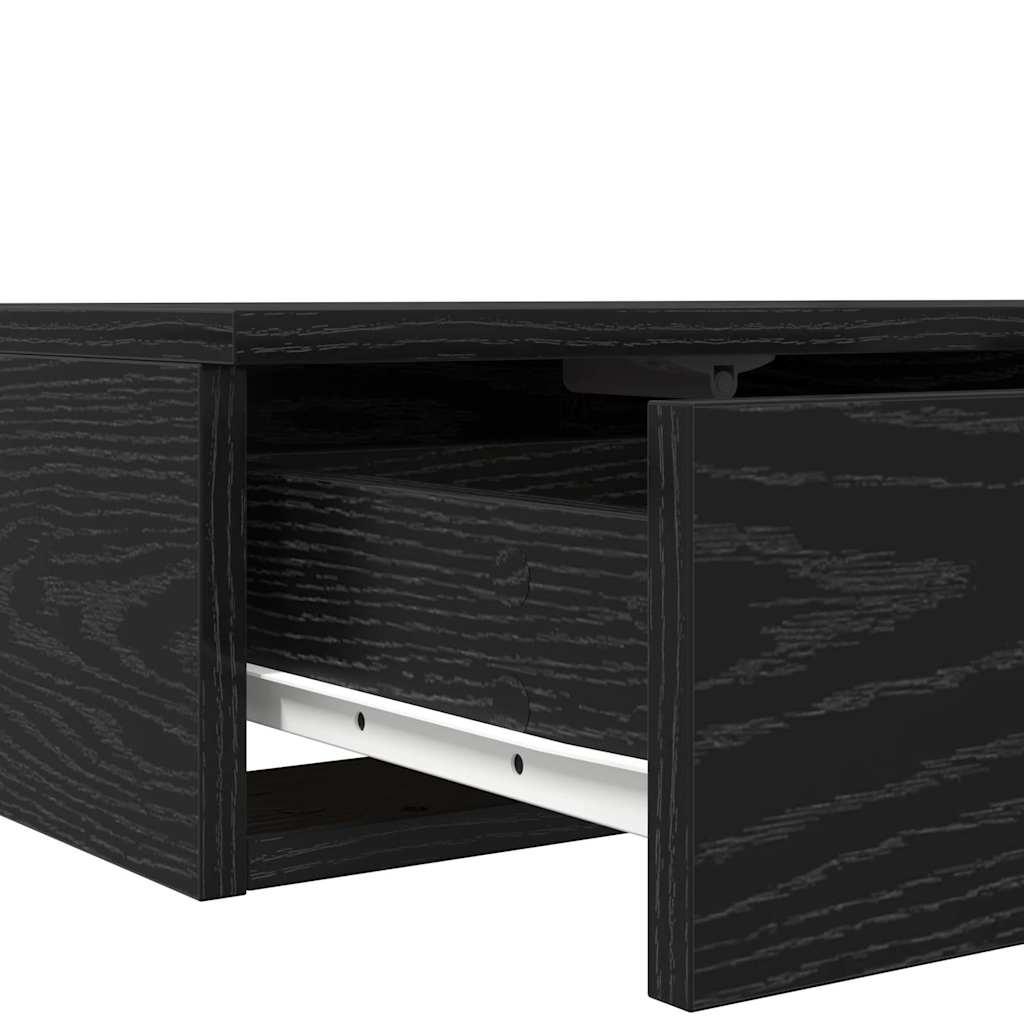 Bedlades met lade Zwart Eiken 200 x 36,5 x 16,5 cm Bewerkt hout is nu te koop bij PeponiXL, paradijselijk wonen!