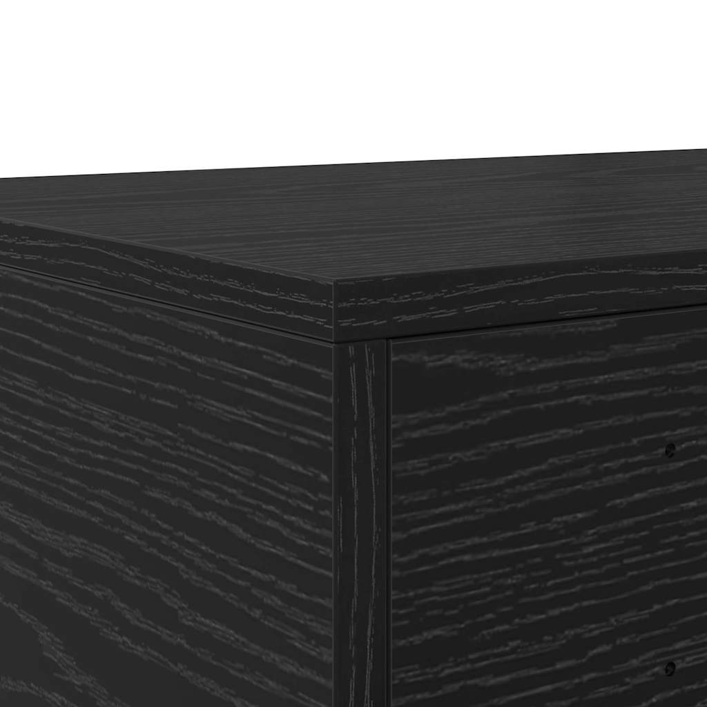 Bedlades met lade Zwart Eiken 200 x 36,5 x 16,5 cm Bewerkt hout is nu te koop bij PeponiXL, paradijselijk wonen!
