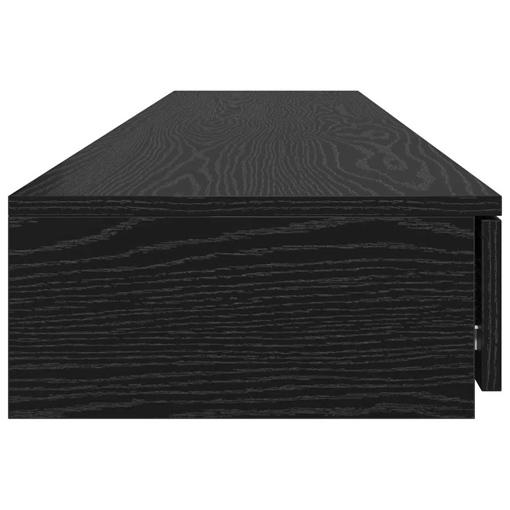 Bedlades met lade Zwart Eiken 200 x 36,5 x 16,5 cm Bewerkt hout is nu te koop bij PeponiXL, paradijselijk wonen!