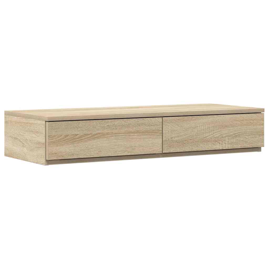 Bedlades met lade Sonoma Eiken 80 x 36,5 x 16,5 cm Bewerkt hout is nu te koop bij PeponiXL, paradijselijk wonen!