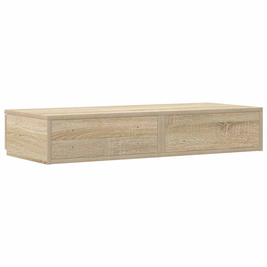 Bedlades met lade Sonoma Eiken 80 x 36,5 x 16,5 cm Bewerkt hout is nu te koop bij PeponiXL, paradijselijk wonen!