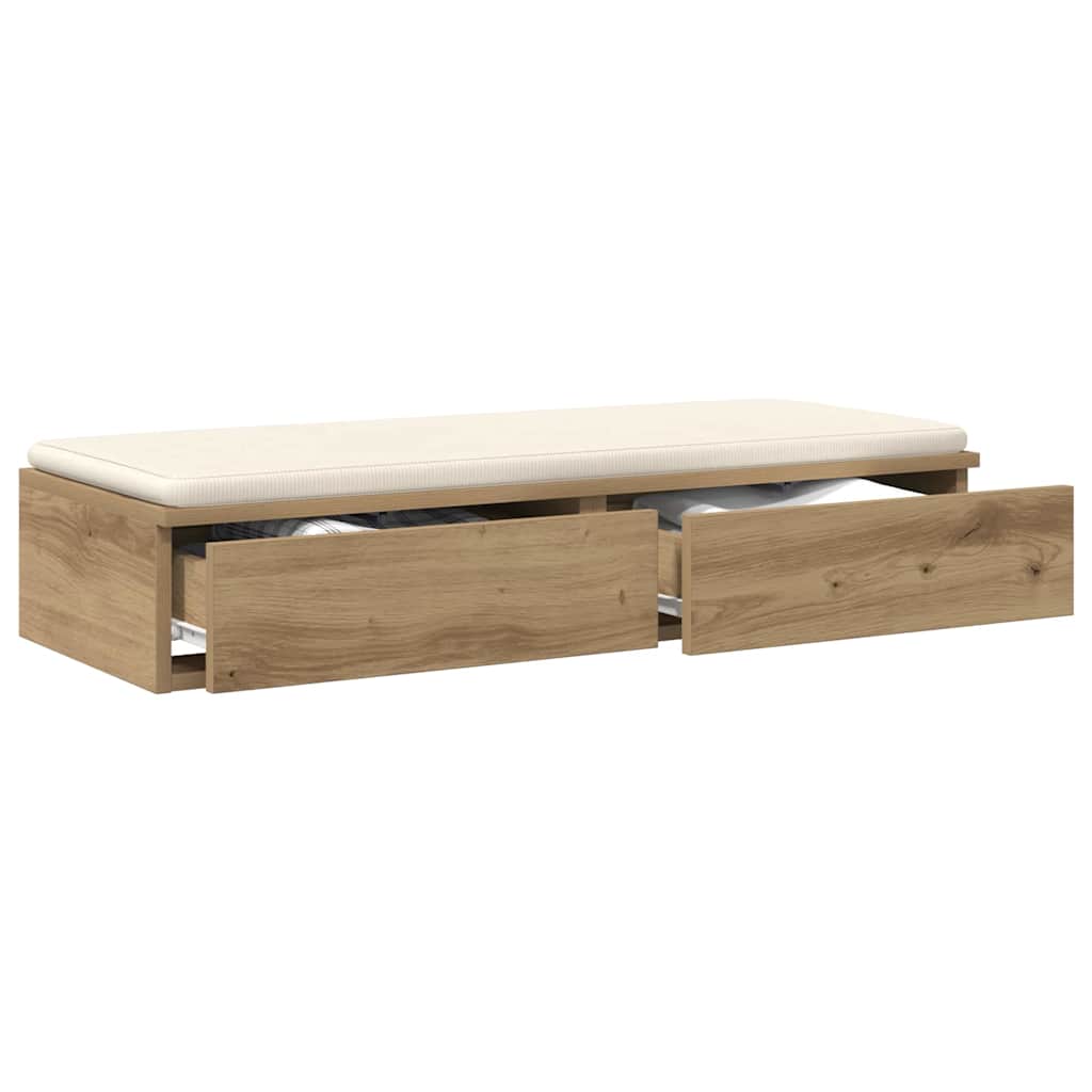 Bedlades Artisan Eiken 80 x 36,5 x 16,5 cm Bewerkt hout is nu te koop bij PeponiXL, paradijselijk wonen!