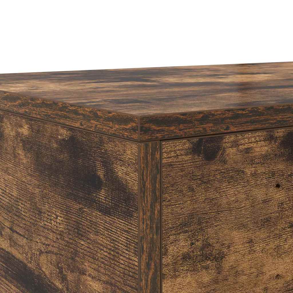 Bedlades Gerookt eiken 140 x 36,5 x 16,5 cm Bewerkt hout is nu te koop bij PeponiXL, paradijselijk wonen!