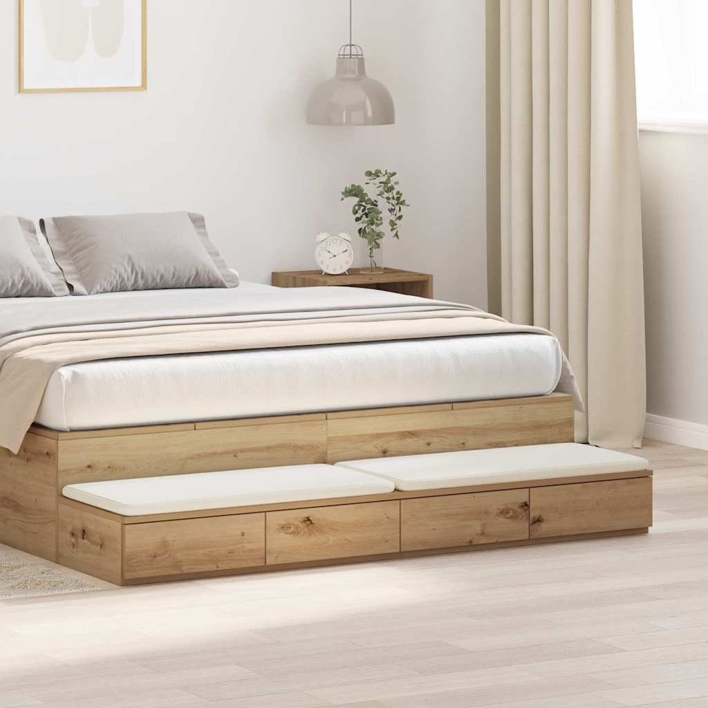 Bedlades Artisan Eiken 150 x 36,5 x 16,5 cm Bewerkt hout is nu te koop bij PeponiXL, paradijselijk wonen!