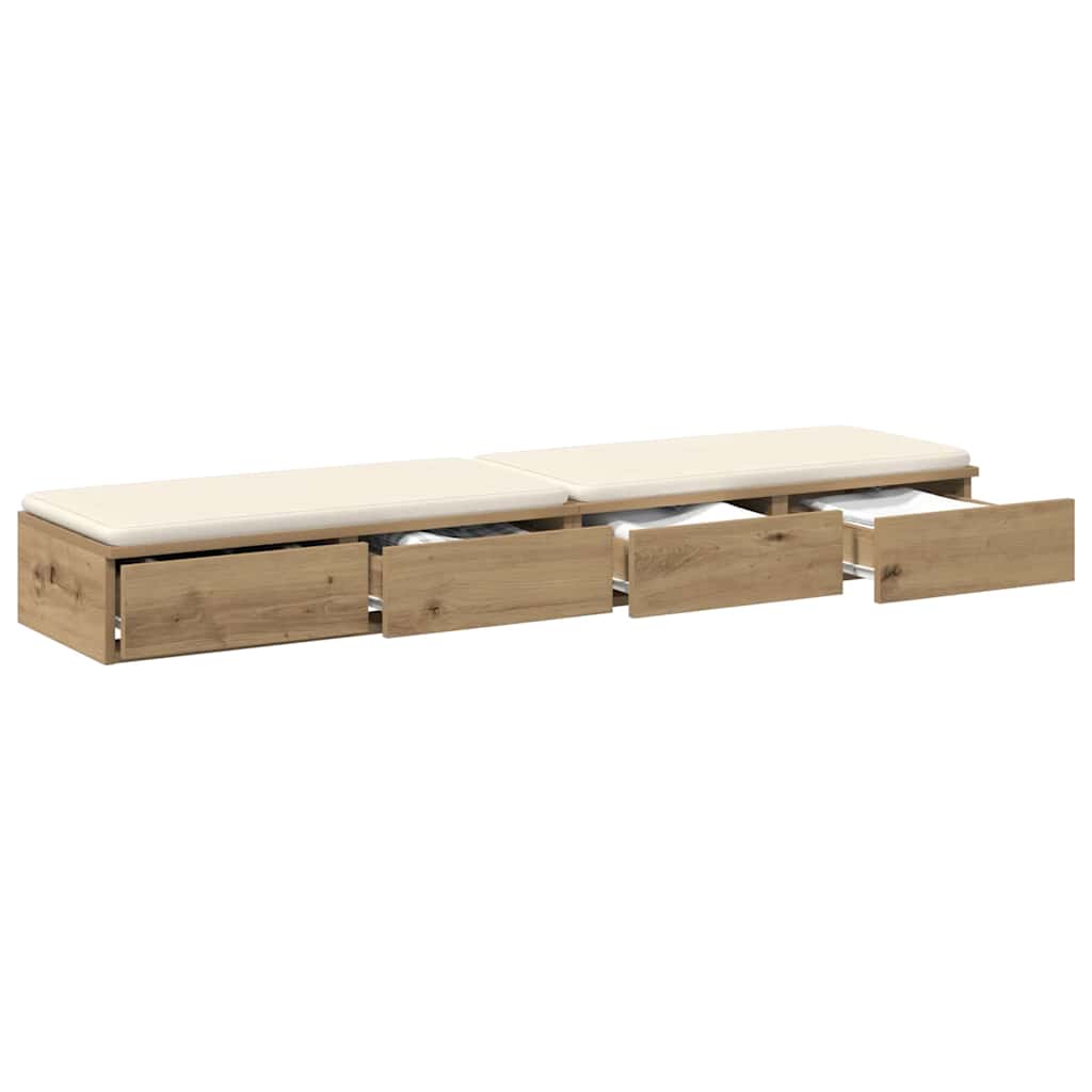 Bedlades Artisan Eiken 150 x 36,5 x 16,5 cm Bewerkt hout is nu te koop bij PeponiXL, paradijselijk wonen!