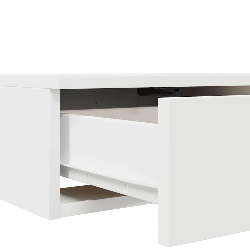 Bedlades met lade Wit 75 x 36,5 x 16,5 cm Bewerkt hout is nu te koop bij PeponiXL, paradijselijk wonen!