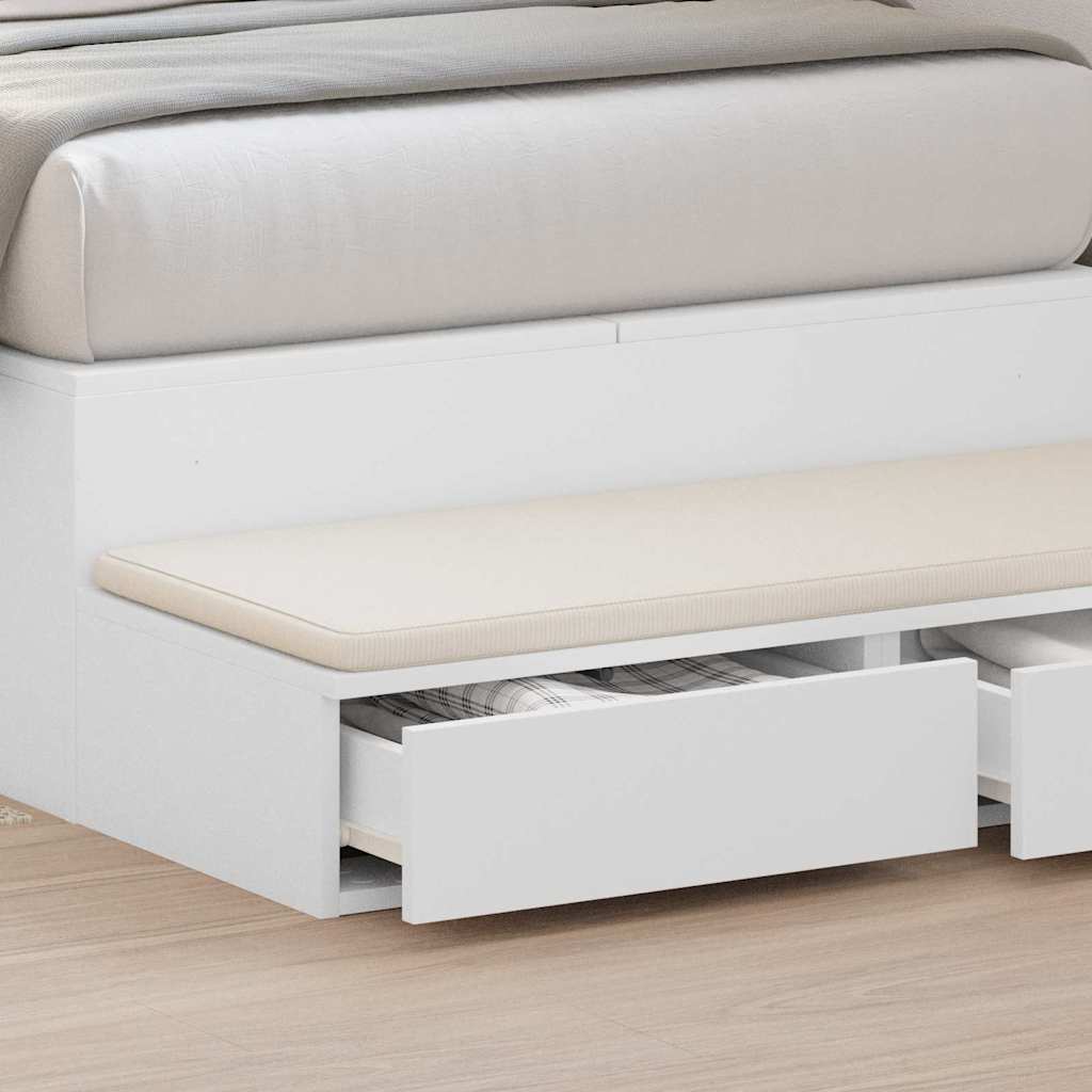 Bedlades met lade Wit 75 x 36,5 x 16,5 cm Bewerkt hout is nu te koop bij PeponiXL, paradijselijk wonen!
