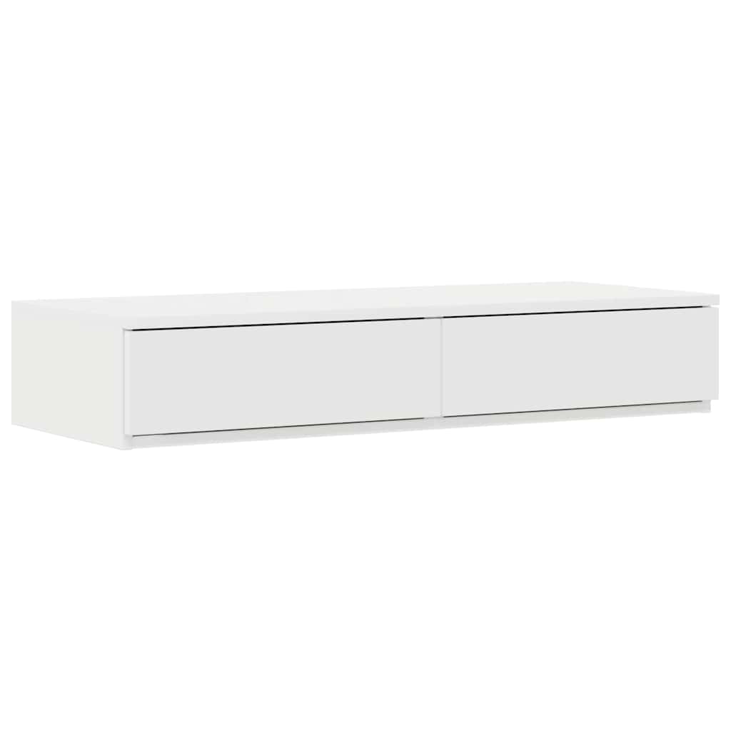 Bedlades met lade Wit 75 x 36,5 x 16,5 cm Bewerkt hout is nu te koop bij PeponiXL, paradijselijk wonen!