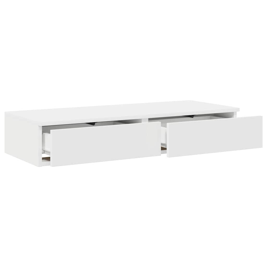 Bedlades met lade Wit 75 x 36,5 x 16,5 cm Bewerkt hout is nu te koop bij PeponiXL, paradijselijk wonen!