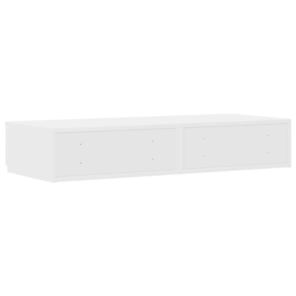 Bedlades met lade Wit 75 x 36,5 x 16,5 cm Bewerkt hout is nu te koop bij PeponiXL, paradijselijk wonen!