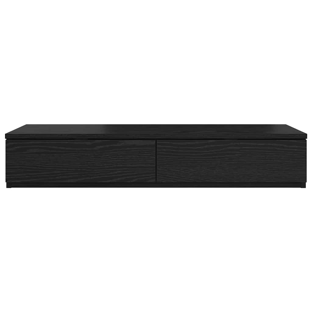Bedlades met lade Zwart Eiken 75 x 36,5 x 16,5 cm Bewerkt hout is nu te koop bij PeponiXL, paradijselijk wonen!