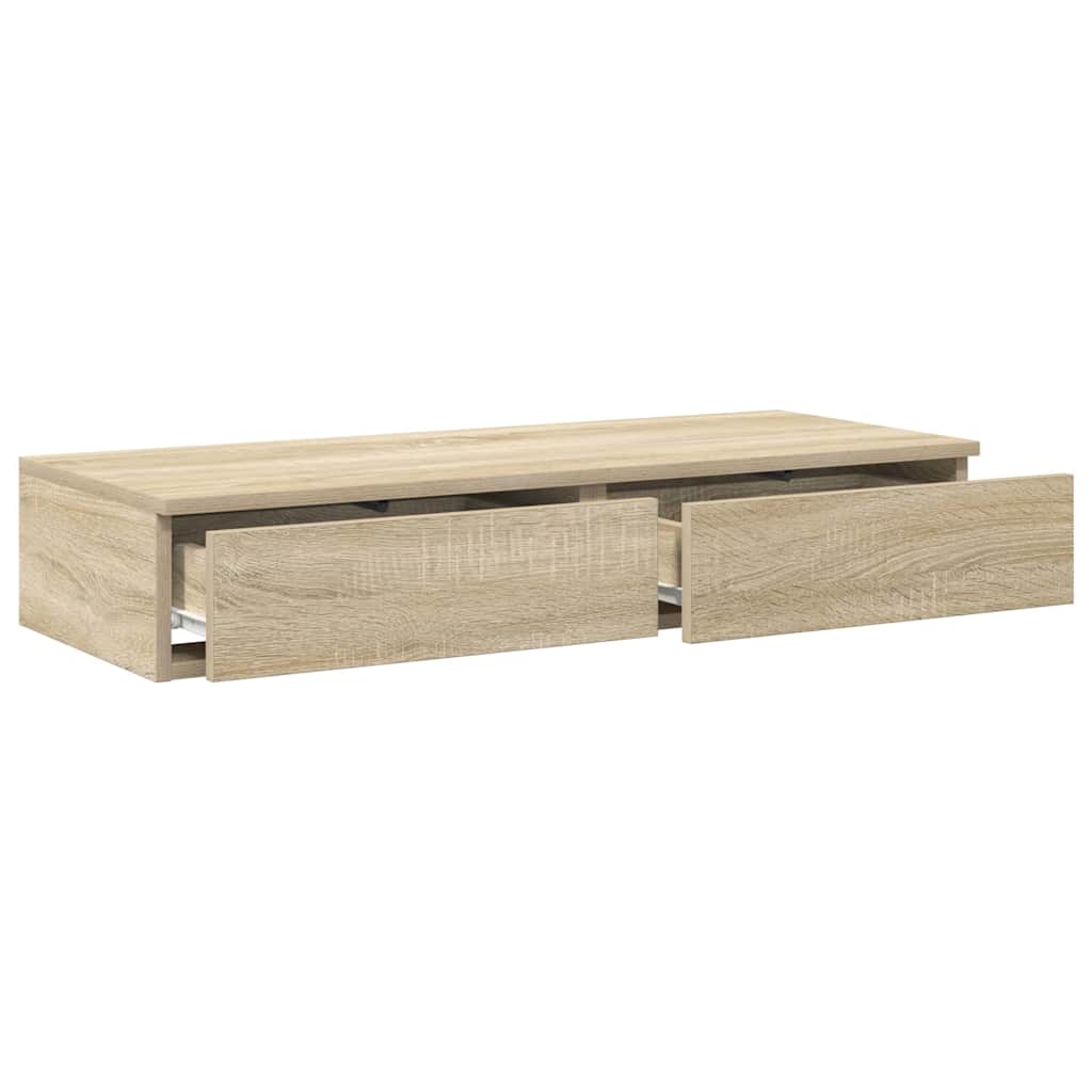 Bedlades met lade Sonoma Eiken 75 x 36,5 x 16,5 cm Bewerkt hout is nu te koop bij PeponiXL, paradijselijk wonen!
