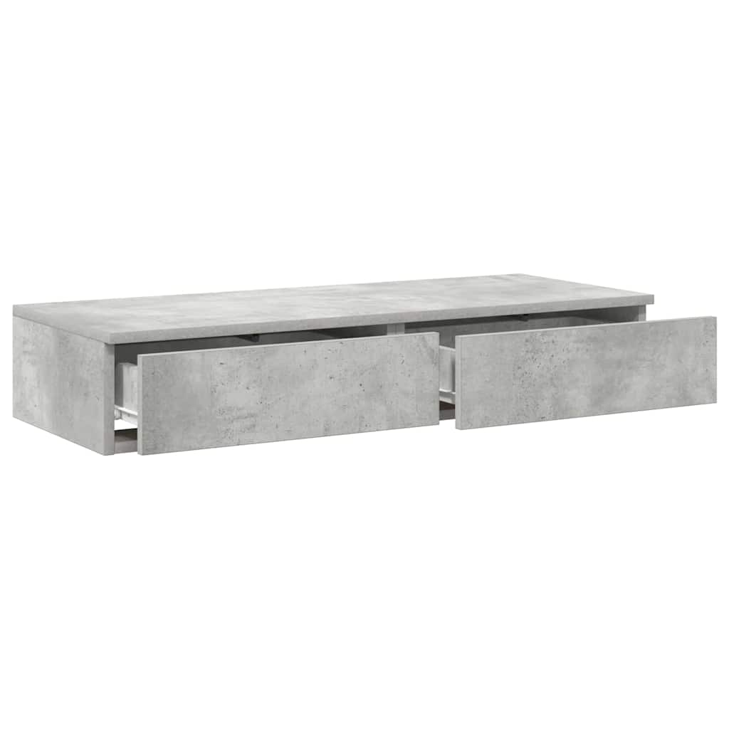 Bedlades met lade Beton Grijs 75 x 36,5 x 16,5 cm Bewerkt hout is nu te koop bij PeponiXL, paradijselijk wonen!