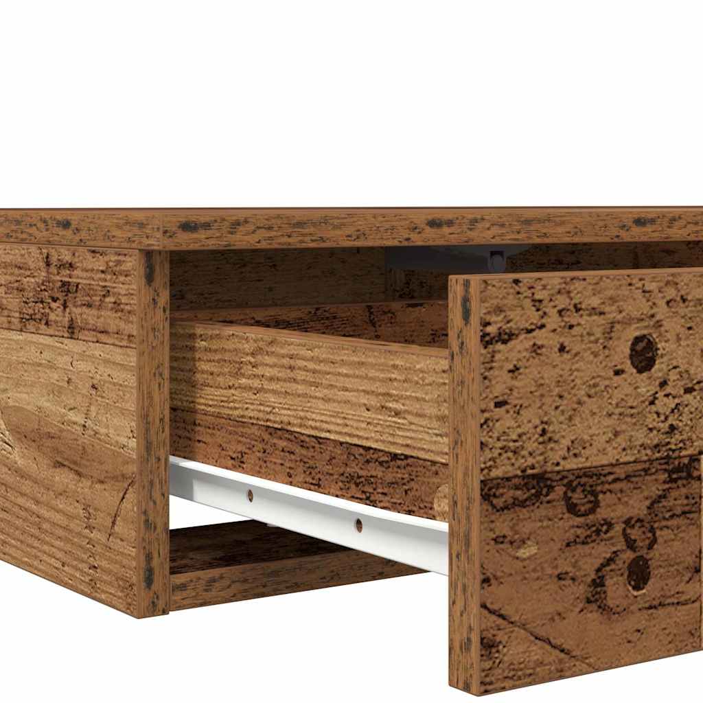 Bedlades met lade Oudhout 160 x 36,5 x 16,5 cm Bewerkt hout is nu te koop bij PeponiXL, paradijselijk wonen!