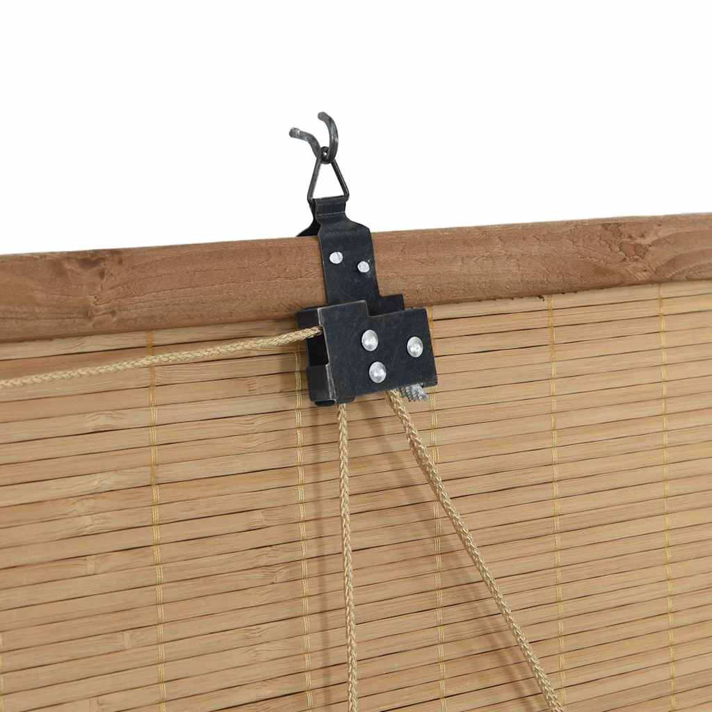 Rolgordijn met gordijnen Bruin 150 x 220 cm Bamboe is nu te koop bij PeponiXL, paradijselijk wonen!