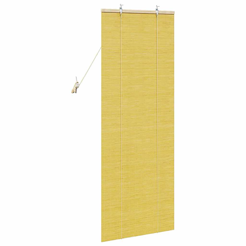 Rolgordijn met gordijnen Geel 60 x 160 cm Bamboe is nu te koop bij PeponiXL, paradijselijk wonen!