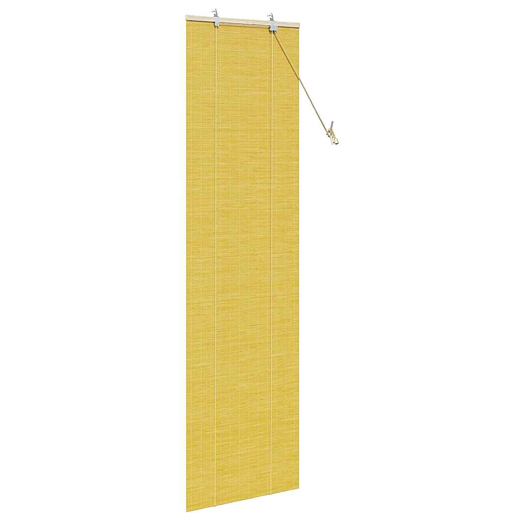 Rolgordijn met gordijnen Geel 60 x 220 cm Bamboe is nu te koop bij PeponiXL, paradijselijk wonen!