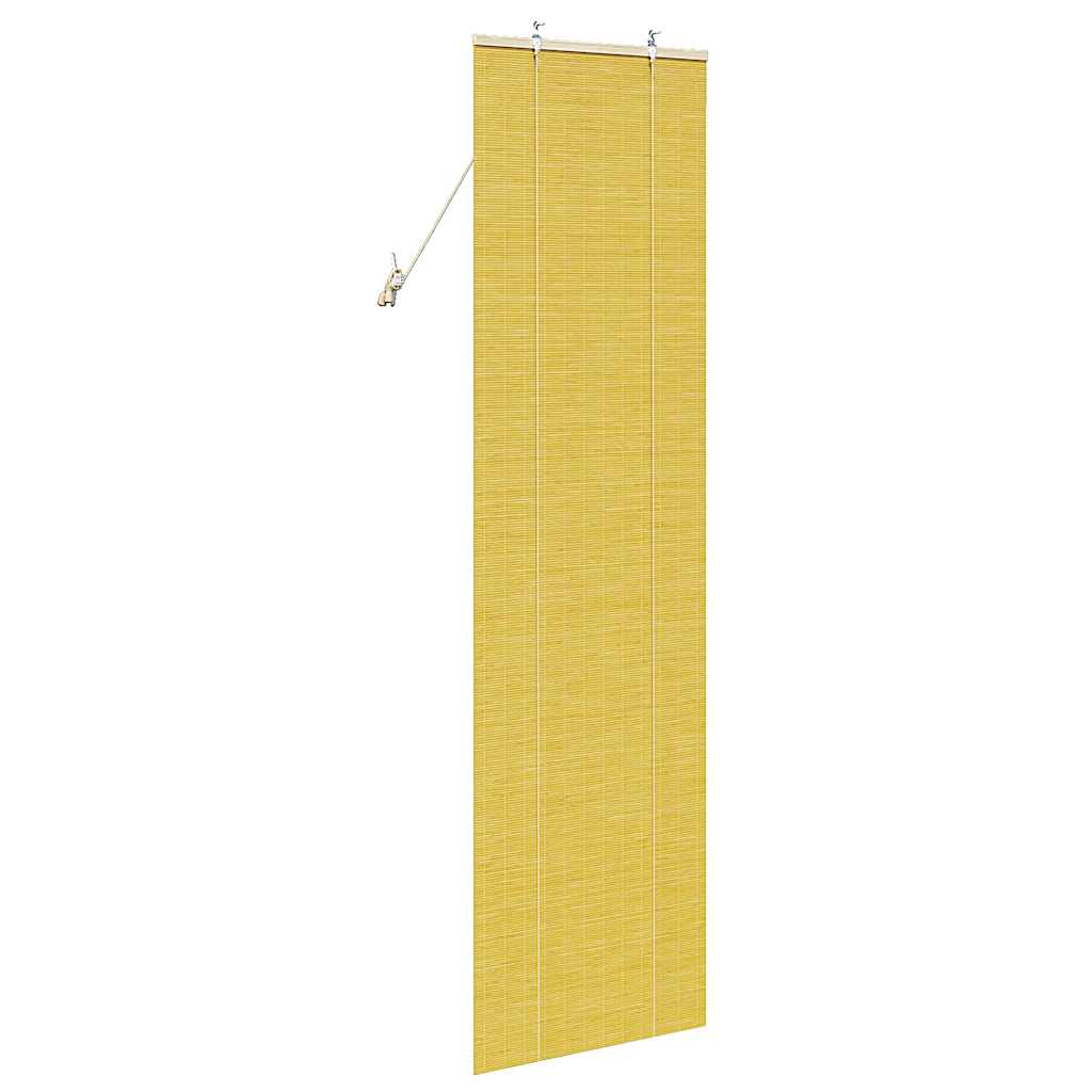 Rolgordijn met gordijnen Geel 60 x 220 cm Bamboe is nu te koop bij PeponiXL, paradijselijk wonen!