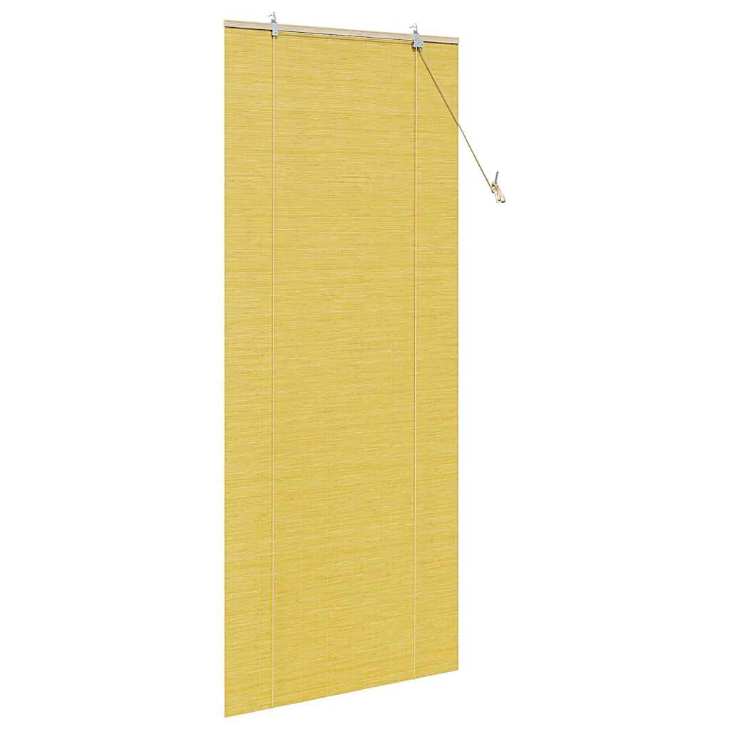 Rolgordijn met gordijnen Geel 80 x 220 cm Bamboe is nu te koop bij PeponiXL, paradijselijk wonen!