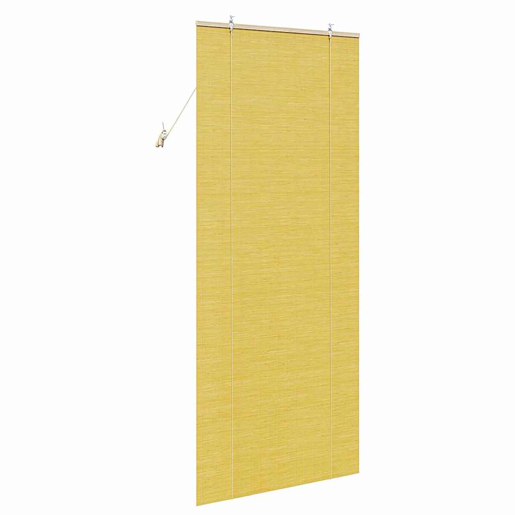 Rolgordijn met gordijnen Geel 80 x 220 cm Bamboe is nu te koop bij PeponiXL, paradijselijk wonen!