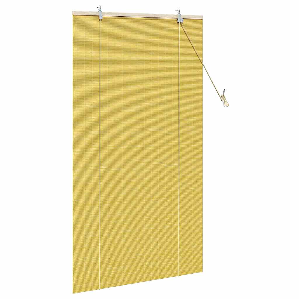Rolgordijn met gordijnen Geel 90 x 160 cm Bamboe is nu te koop bij PeponiXL, paradijselijk wonen!