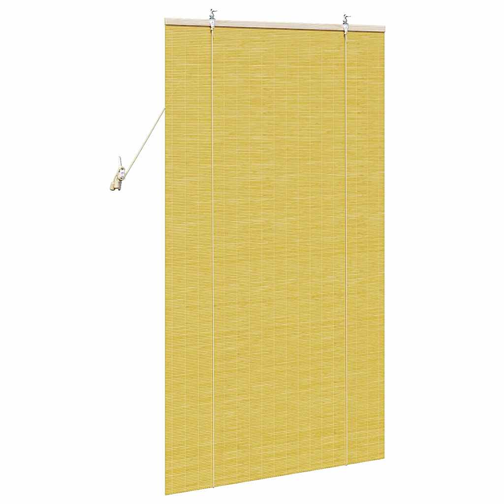 Rolgordijn met gordijnen Geel 90 x 160 cm Bamboe is nu te koop bij PeponiXL, paradijselijk wonen!