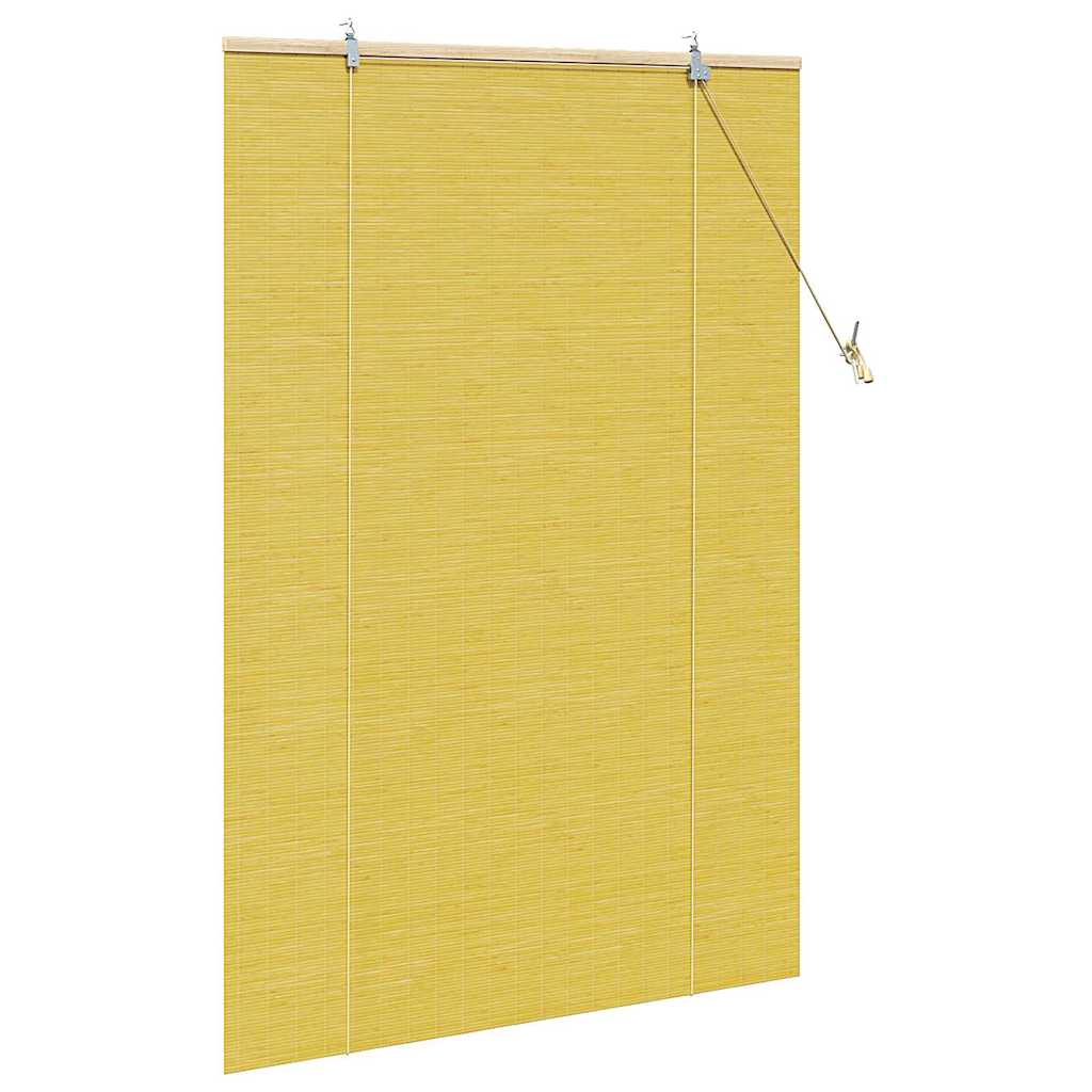 Rolgordijn met gordijnen Geel 100 x 160 cm Bamboe is nu te koop bij PeponiXL, paradijselijk wonen!