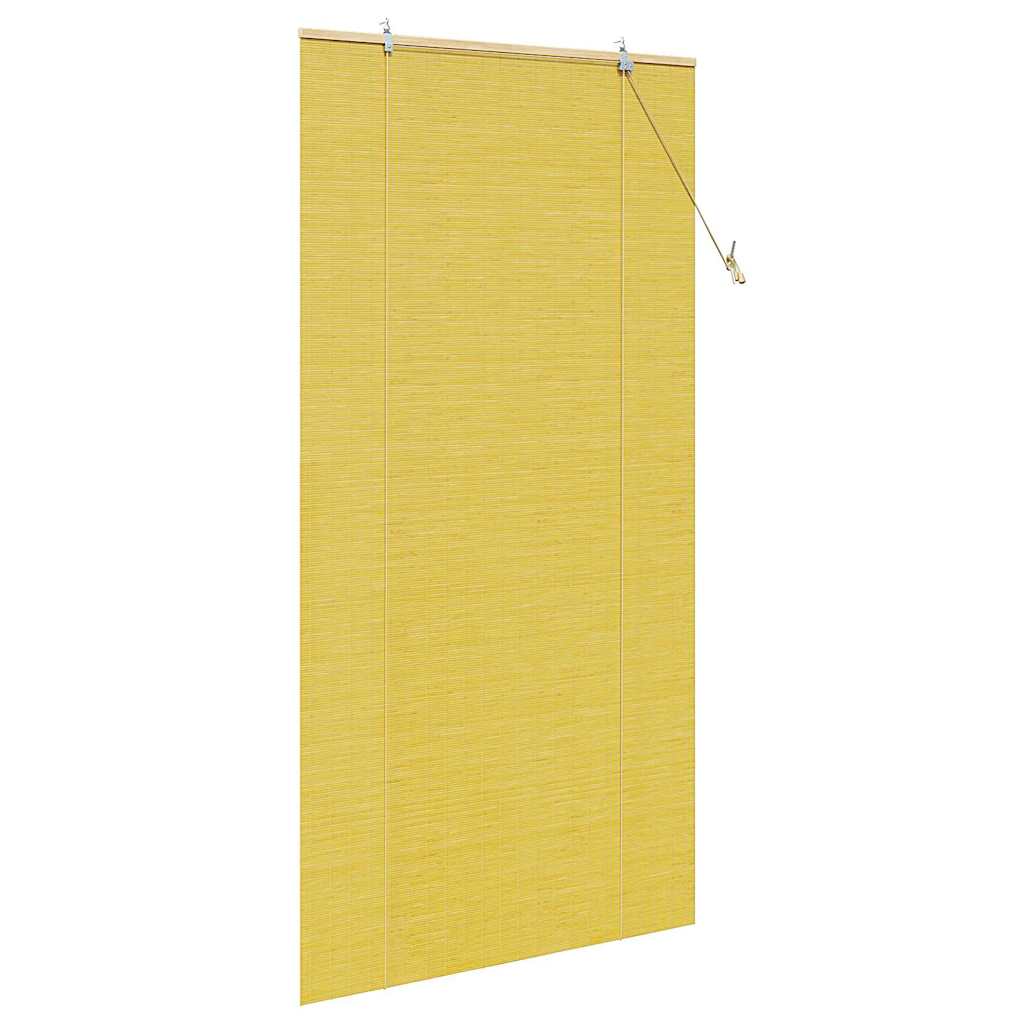 Rolgordijn met gordijnen Geel 100 x 220 cm Bamboe is nu te koop bij PeponiXL, paradijselijk wonen!