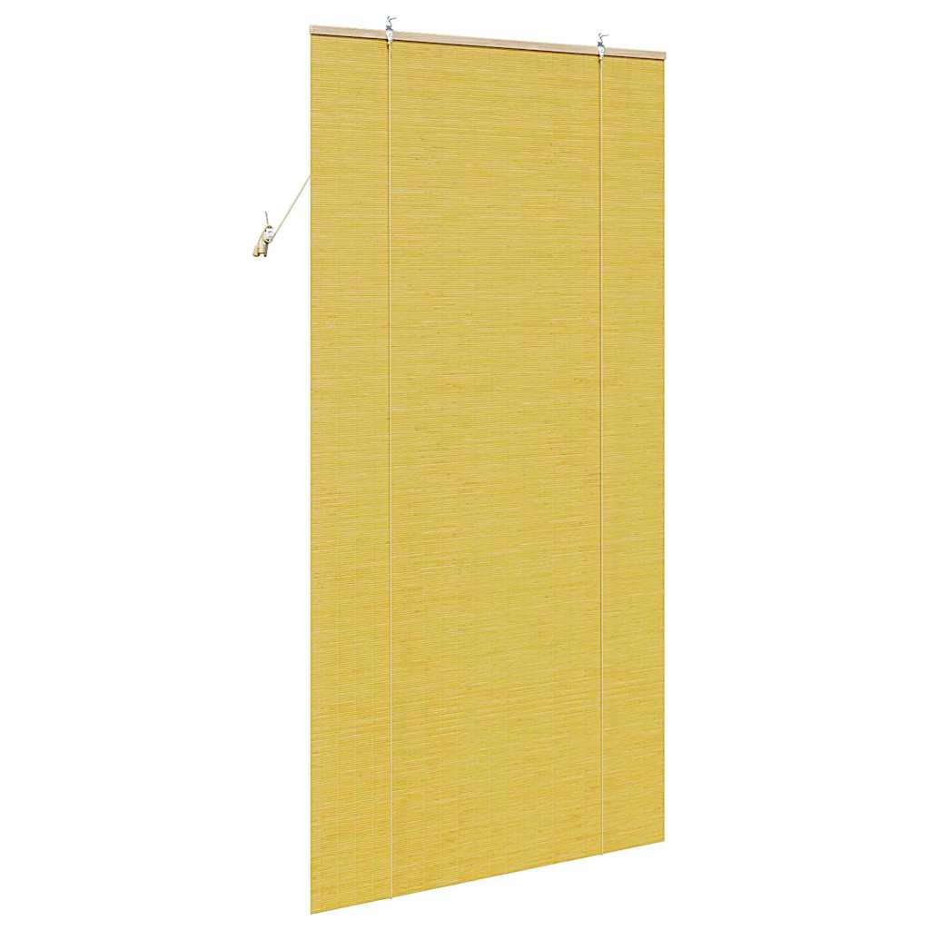 Rolgordijn met gordijnen Geel 100 x 220 cm Bamboe is nu te koop bij PeponiXL, paradijselijk wonen!
