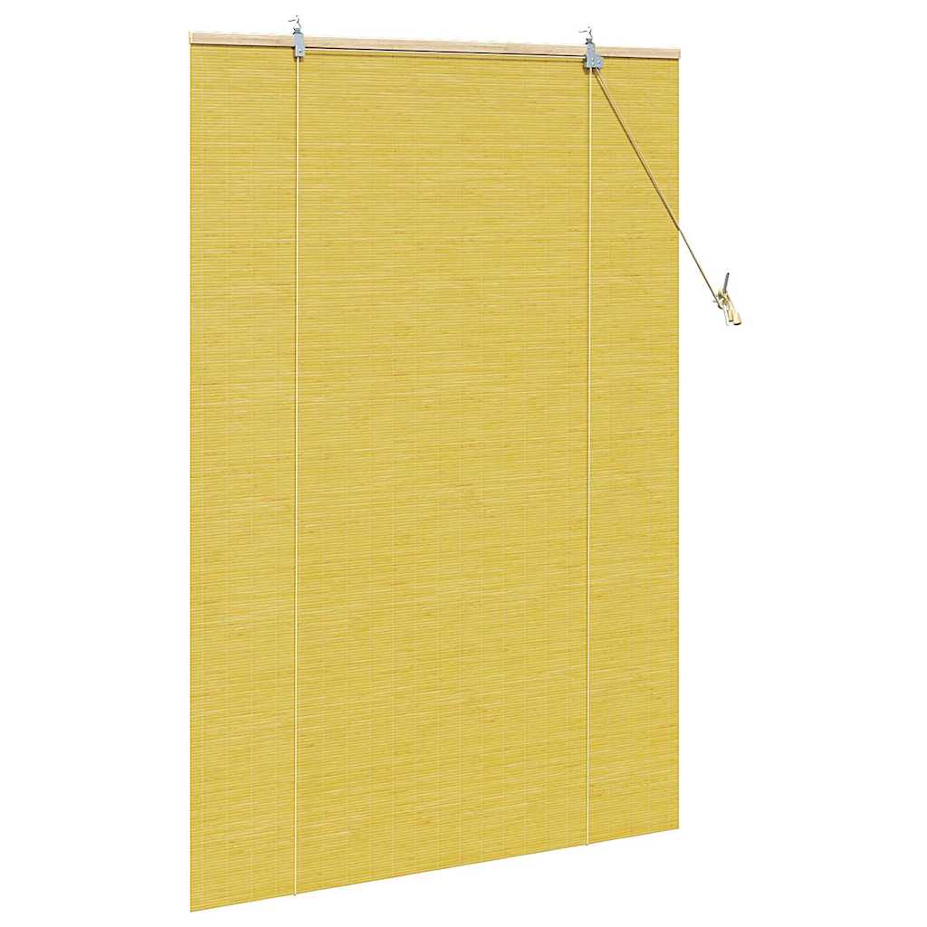 Rolgordijn met gordijnen Geel 110 x 160 cm Bamboe is nu te koop bij PeponiXL, paradijselijk wonen!