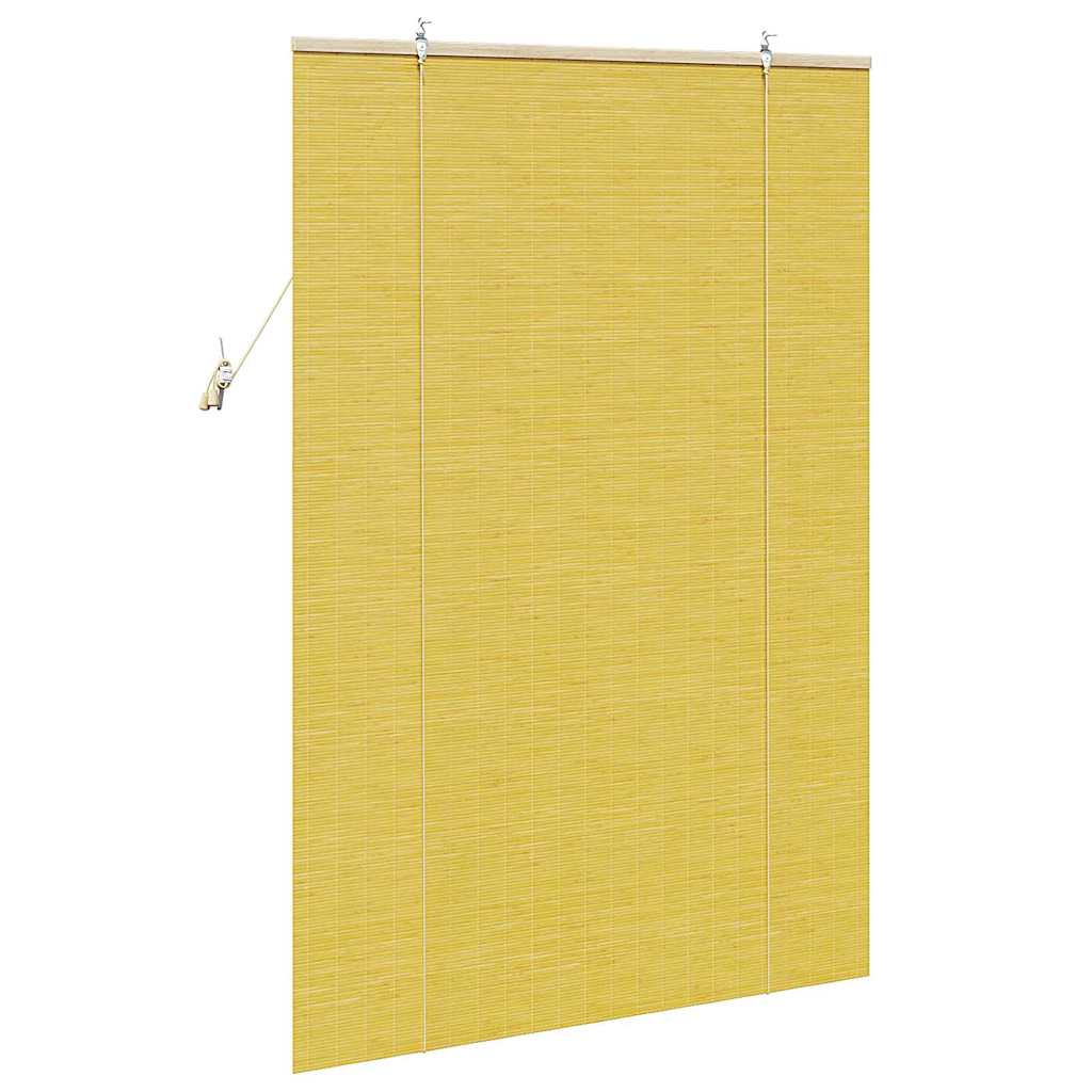 Rolgordijn met gordijnen Geel 120 x 160 cm Bamboe is nu te koop bij PeponiXL, paradijselijk wonen!