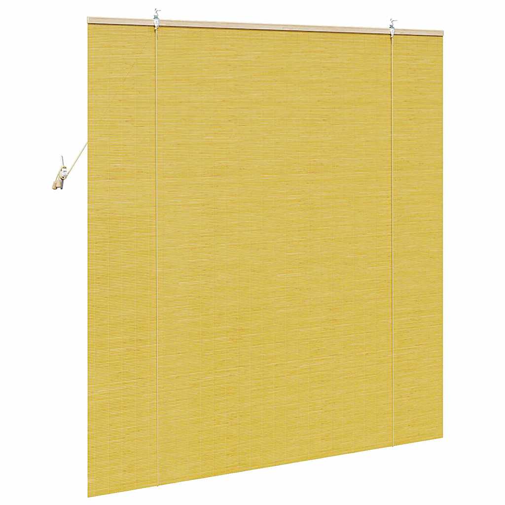 Rolgordijn met gordijnen Geel 140 x 160 cm Bamboe is nu te koop bij PeponiXL, paradijselijk wonen!