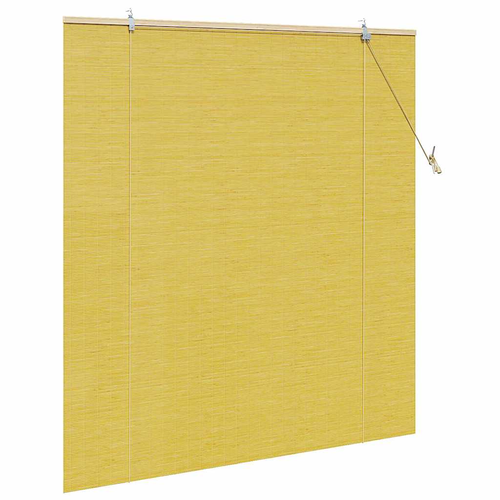 Rolgordijn met gordijnen Geel 150 x 160 cm Bamboe is nu te koop bij PeponiXL, paradijselijk wonen!