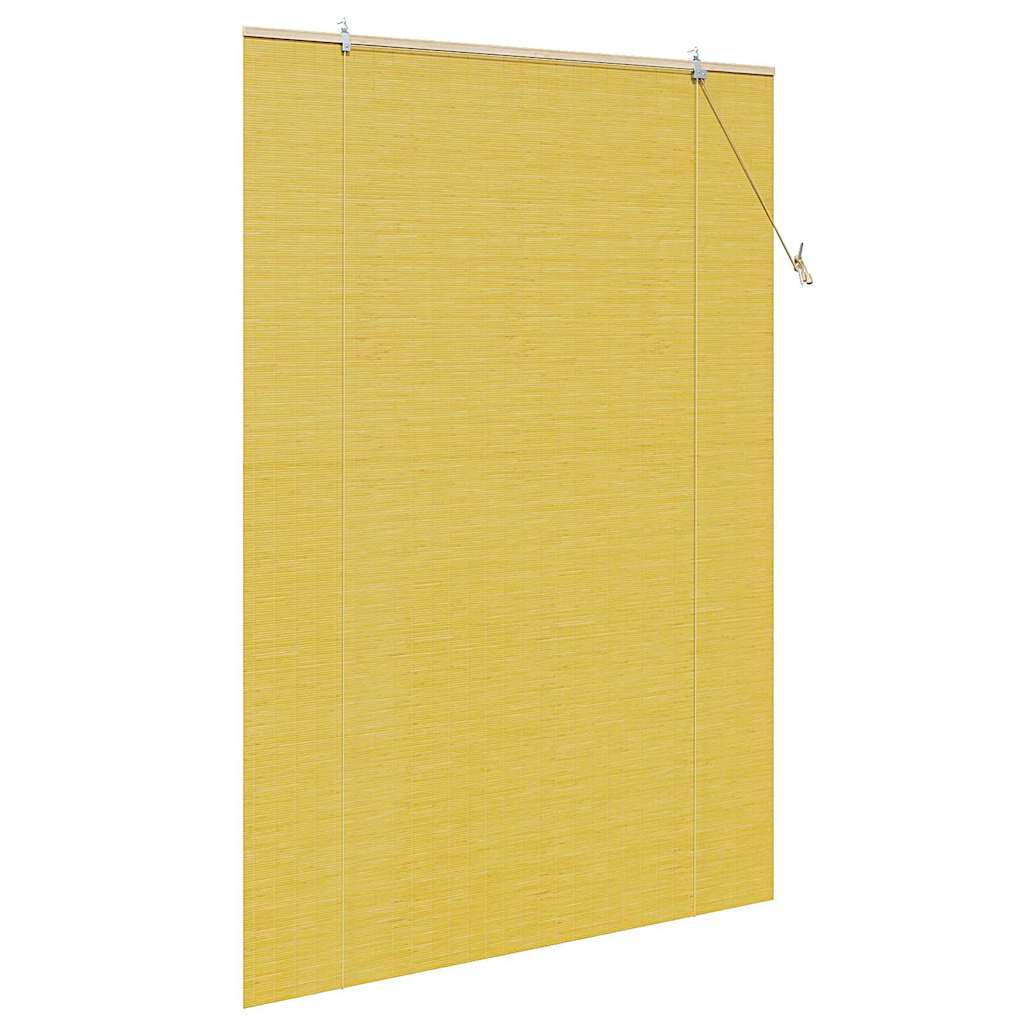 Rolgordijn met gordijnen Geel 150 x 220 cm Bamboe is nu te koop bij PeponiXL, paradijselijk wonen!