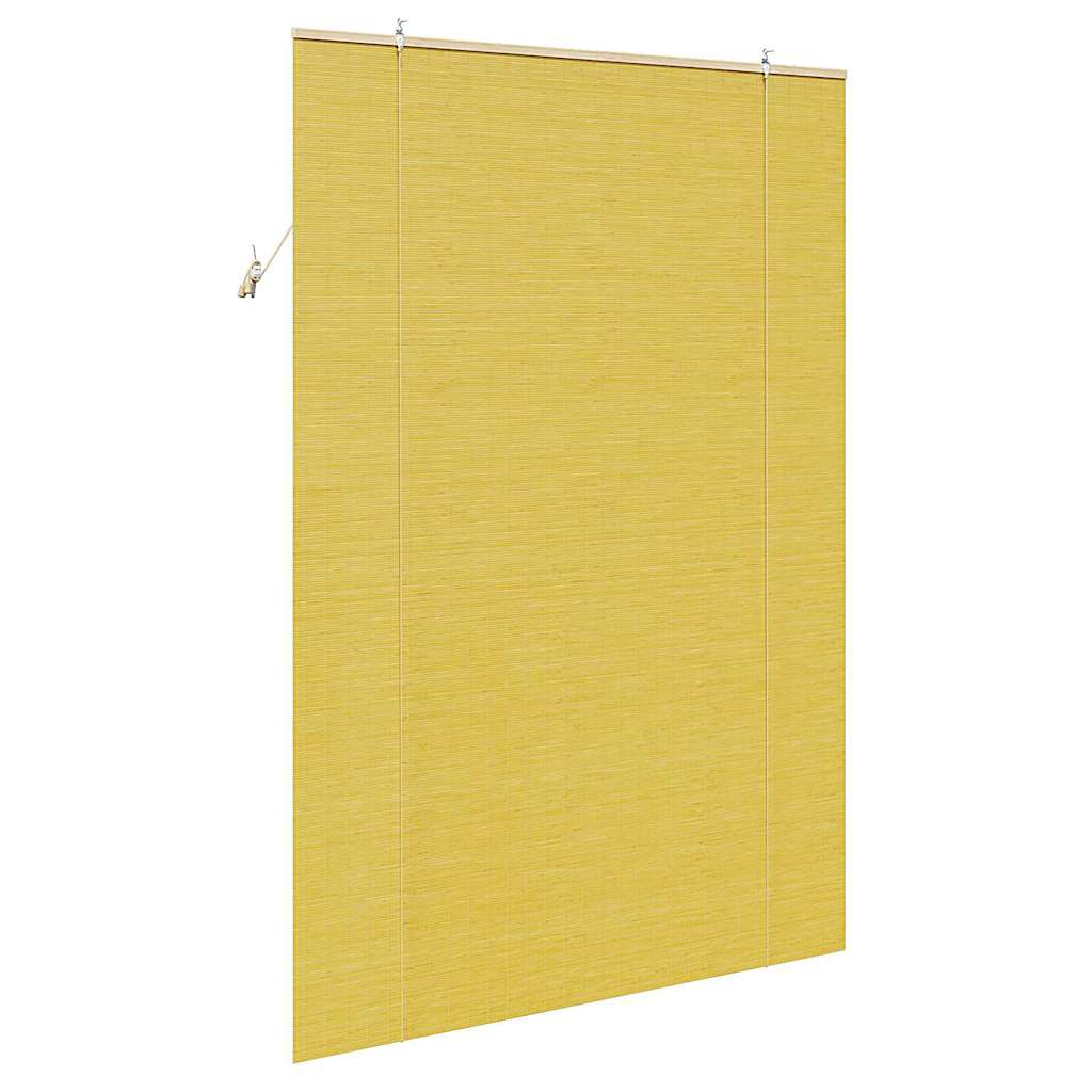 Rolgordijn met gordijnen Geel 150 x 220 cm Bamboe is nu te koop bij PeponiXL, paradijselijk wonen!