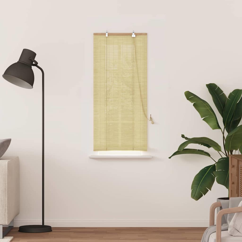Rolgordijn met gordijnen Natuur 60 x 160 cm Bamboe is nu te koop bij PeponiXL, paradijselijk wonen!