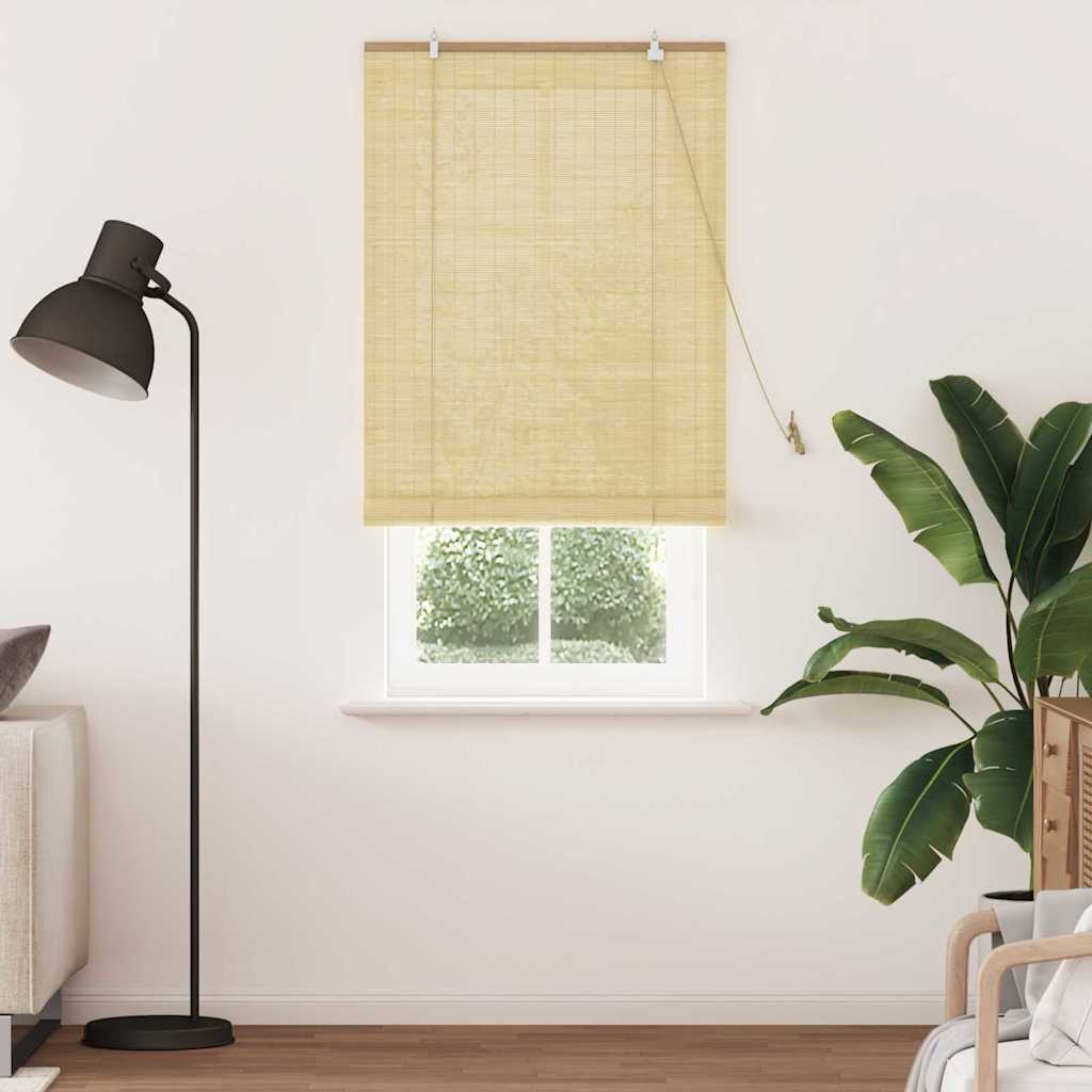 Rolgordijn met gordijnen Natuur 80 x 220 cm Bamboe is nu te koop bij PeponiXL, paradijselijk wonen!