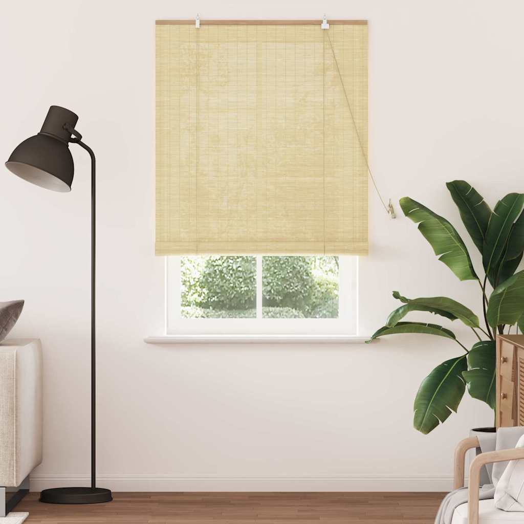 Rolgordijn met gordijnen Natuur 120 x 220 cm Bamboe is nu te koop bij PeponiXL, paradijselijk wonen!