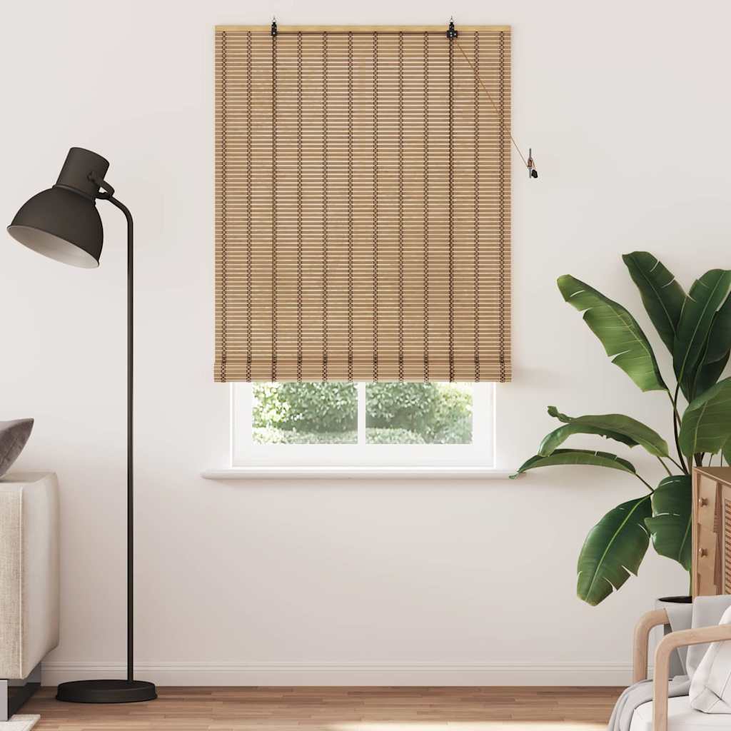 Rolgordijn met gordijnen Natuur 110 x 220 cm Bamboe is nu te koop bij PeponiXL, paradijselijk wonen!