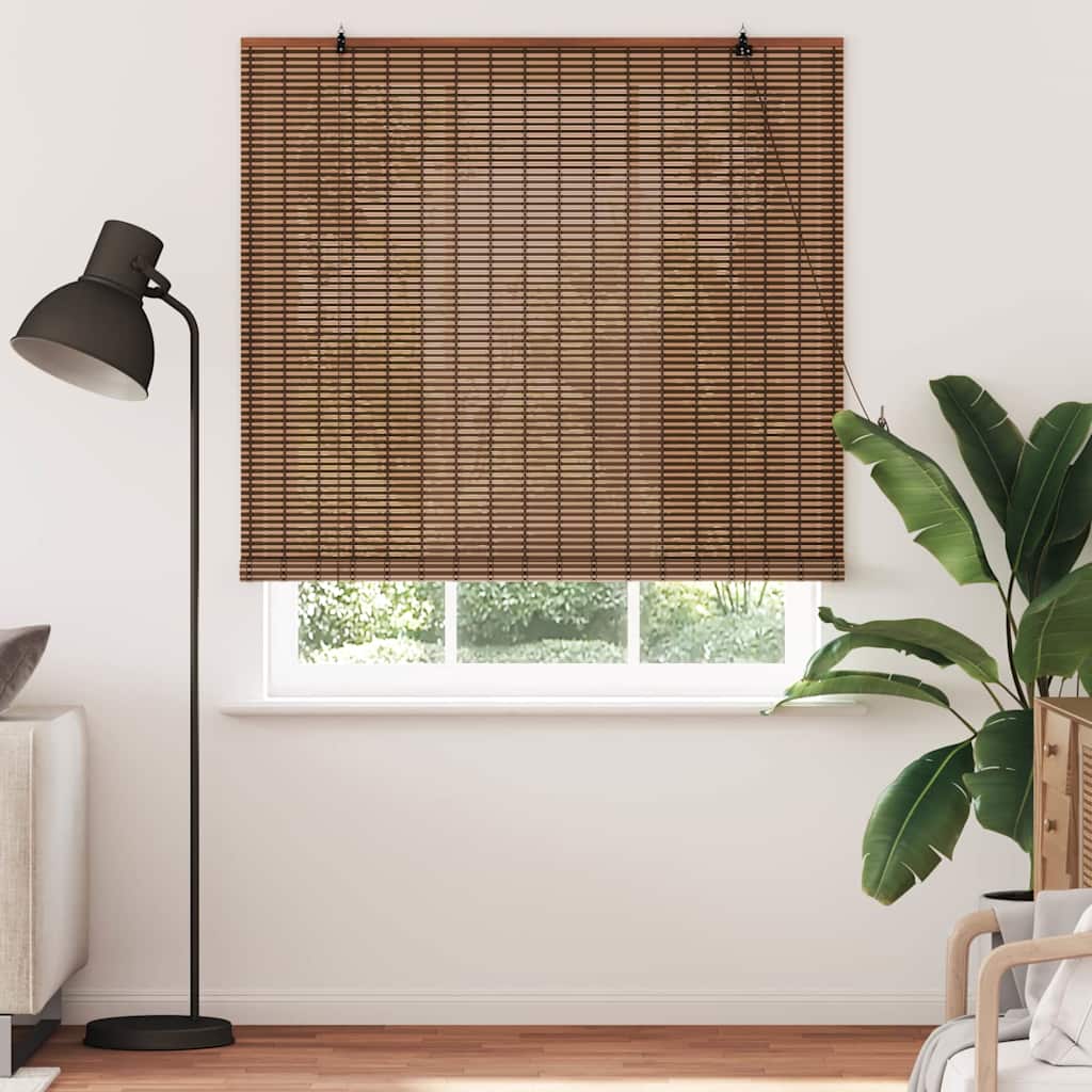 Rolgordijn met gordijnen Bruin 150 x 220 cm Bamboe is nu te koop bij PeponiXL, paradijselijk wonen!