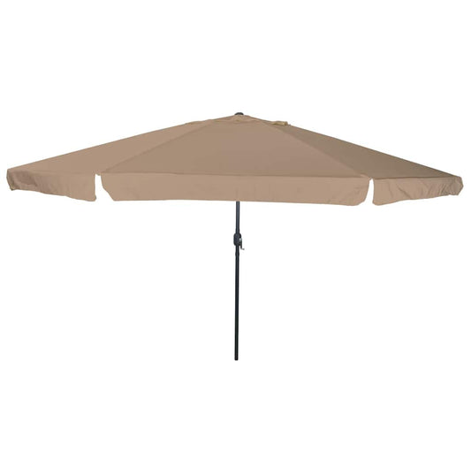 Tuinparasol Taupe 394 x 394 x 248 cm Polyester en staal is nu te koop bij PeponiXL, paradijselijk wonen!