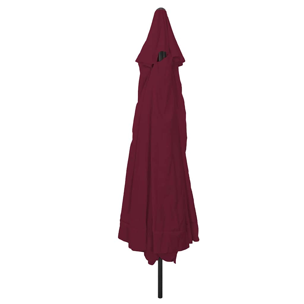 Tuinparasol Bordeaux Rood 394 x 394 x 248 cm Polyester en staal is nu te koop bij PeponiXL, paradijselijk wonen!