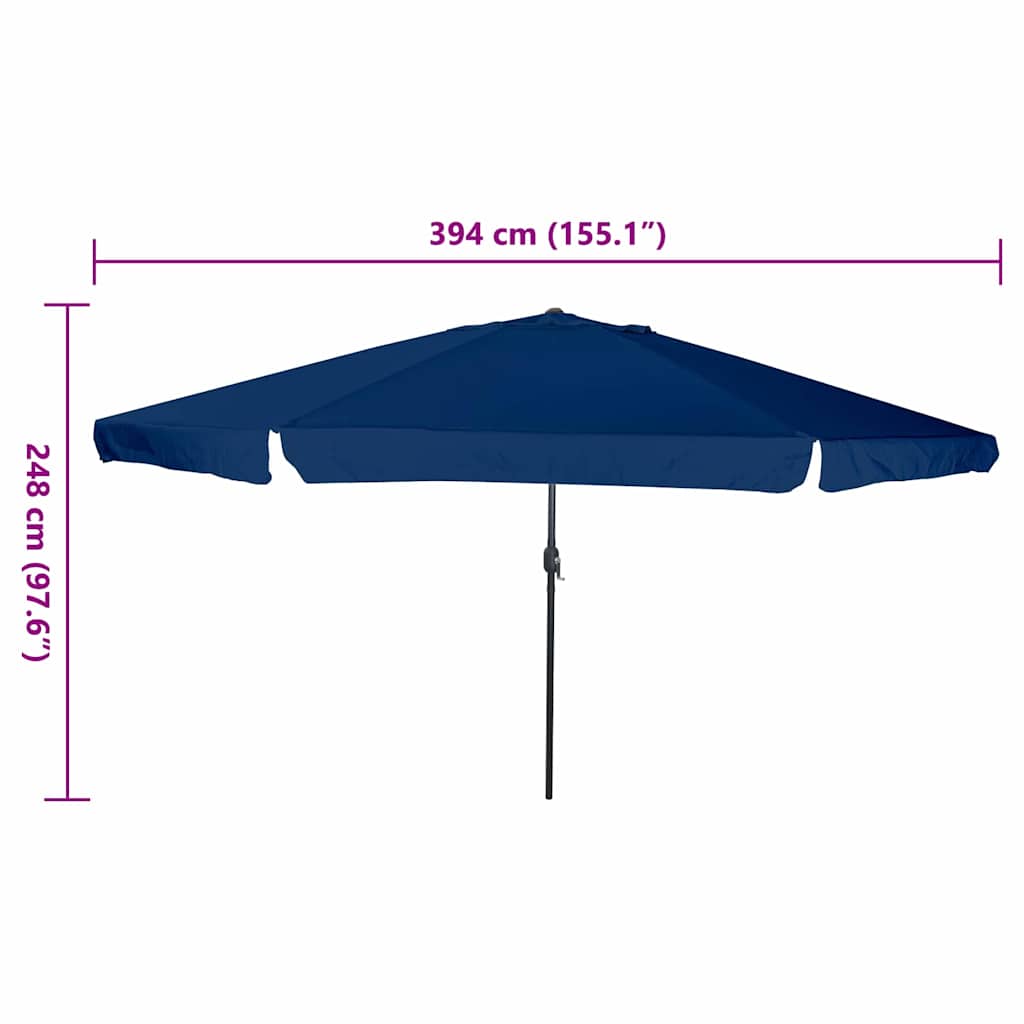 Tuinparasol Azurblauw 394 x 394 x 248 cm Polyester en staal is nu te koop bij PeponiXL, paradijselijk wonen!