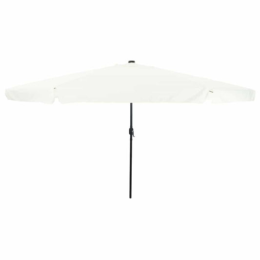 Tuinparasol Zand en Antraciet 395 x 395 x 245 cm Polyester is nu te koop bij PeponiXL, paradijselijk wonen!