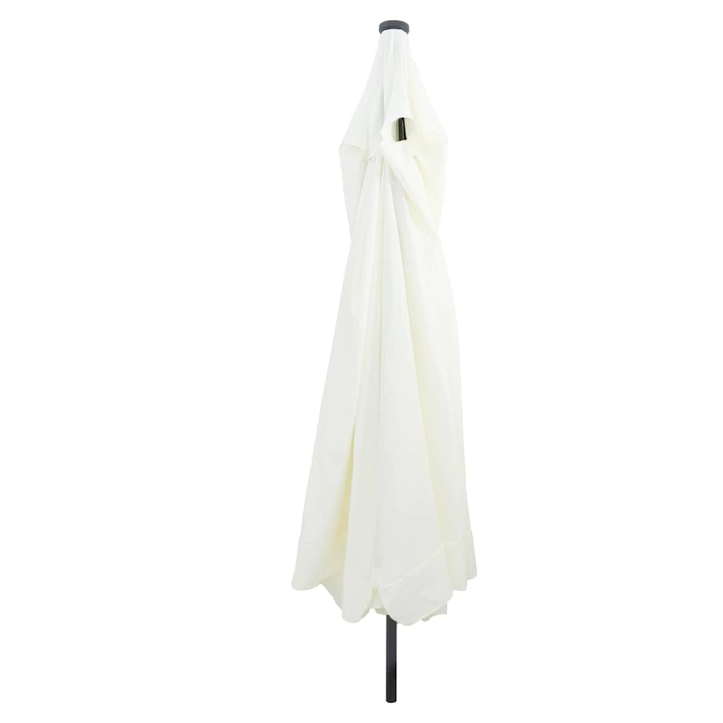 Tuinparasol Zand en Antraciet 395 x 395 x 245 cm Polyester is nu te koop bij PeponiXL, paradijselijk wonen!